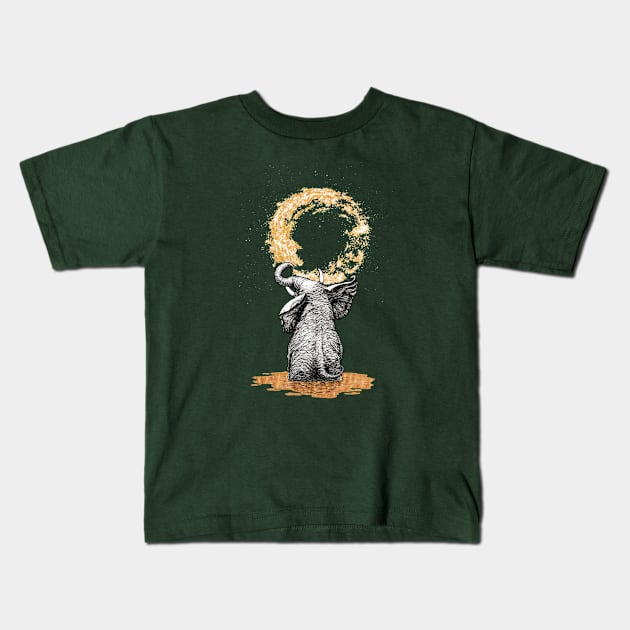 Guardian elephant of circle of life Kids T-Shirt by MandalaSoul